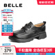 百麗（Belle）休閑學(xué)院風(fēng)牛津鞋女2025春新簡(jiǎn)約質(zhì)感鞋B2463AM5 黑色 36 (230mm)