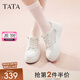 他她（TATA）小白鞋厚底女鞋2025夏季新款網(wǎng)面透氣休閑鞋板鞋松糕底WJN28BM5 白色 37