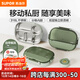 蘇泊爾（SUPOR）飯盒316不銹鋼自帶布包餐具學(xué)生上班族餐盤(pán)多分格不串味保溫飯盒 灰綠（含布包+餐具）2000ml
