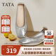 他她TATA女鞋2025年秋休閑鞋女羊皮低跟淺口單鞋 銀色 37