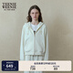 Teenie Weenie小熊衛(wèi)衣女2025年春夏新款簡約連帽刺繡時尚開衫外套上衣女 乳白色 M
