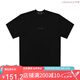 TEAM WANG【王嘉爾同款】胸前硅膠小logo短袖T恤重磅 男女同款 黑色 L