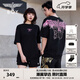 BOY LONDON【白羽入夜】春夏情侶款潮牌朋克時(shí)尚紫外線光變短袖T恤N01914 黑印粉 （玫紅色光變印花） XS