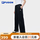 FILA FUSION斐樂(lè )官方潮牌針織長(cháng)褲女2025春季時(shí)尚寬松休閑直筒褲