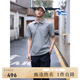beanpole濱波格雷系春夏男士純色運動商務休閑短袖polo衫 淺灰色 S 170/88A