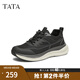 TATA休閑運動(dòng)鞋男鞋輕便無(wú)系帶透氣跑步鞋2025夏新款VMQ01BM5 黑色 39