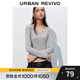 UR2025秋季新款女裝時(shí)尚休閑簡(jiǎn)約基礎修身T恤UYB450010 花灰 M