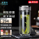 水宜生純鈦玻璃杯雙層防燙鵝蛋杯便攜抑菌高檔泡茶杯水晶杯子男女士禮盒 鈦晶銀【禮盒包裝】