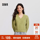 森馬（Semir）毛衣女冬季短款含羊毛破洞V領(lǐng)毛衫辣妹個(gè)性ins小個(gè)子101724107032