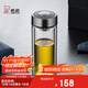 希諾（HEENOOR）雙層玻璃杯高檔商務(wù)辦公車(chē)載水杯男家用透明泡茶杯子 345mL