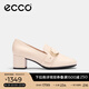 愛(ài)步（ECCO）七夕禮物 樂(lè)福鞋女 百搭優(yōu)雅淺口粗跟正裝單鞋高跟鞋 型塑290953 石灰色29095301378 35 （尺碼偏大）