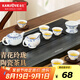 金灶（KAMJOVE）鏤空玲瓏陶瓷功夫茶具手繪青花瓷茶壺茶杯家用泡茶套裝茶具 KP-65 青花玲瓏陶瓷茶具