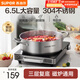 蘇泊爾（SUPOR）火鍋專(zhuān)用鍋304不銹鋼復底大容量無(wú)涂層湯鍋電磁爐家用多功能鍋 【6.5L】不銹鋼火鍋 30cm