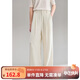 ELLE KIDS夏季女童度假風(fēng)連腰垂感長(cháng)褲無(wú)痕腰頭松弛直筒褲休閑長(cháng)褲