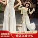 森女部落 原創(chuàng  )度假風(fēng)慵懶感高腰闊腿褲休閑褲2025新款女裝 休閑褲（單件） （單件） S （單件）