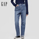 GAP女裝2025秋季新款復古水洗微彈中腰直筒牛仔褲休閑長(cháng)褲849915 中度水洗 25 (160/66A) 亞洲尺碼