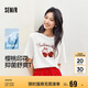 森馬（Semir）涼感T|短袖T恤女抑菌寬松潮流圓領(lǐng)2025夏季櫻桃上衣109325100023