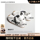 CAMILA KSENIA德訓(xùn)鞋女2025新款夏季休閑小白鞋百搭內(nèi)增高真皮氣質(zhì)阿甘運(yùn)動鞋子 白色 37