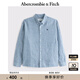 ABERCROMBIE & FITCH【李現(xiàn)同款】男裝25春夏美式經(jīng)典小麋鹿亞麻混紡襯衫KI125-5085 藍色 L (180/108A)