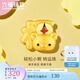 六福珠寶輕松小熊足金福字黃金轉運珠吊墜5D硬金鎏彩工藝串珠手繩023414PA 金重0.49克
