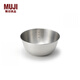 無(wú)印良品（MUJI）  不銹鋼 盆 餐具 家用揉面盆洗菜發(fā)面盆  和面盆 料理盆 銀色 XS 直徑14*高5.9cm