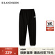 E·LAND KIDS衣戀男童加絨衛褲冬季新品學(xué)院風(fēng)休閑褲子Black黑色/19170 cm