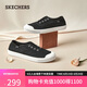 Skechers斯凱奇系列女士一腳蹬休閑鞋蕾絲透氣女鞋 113821 BLK黑色 38 