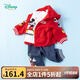 迪士尼寶寶（Disney Baby）童裝男女童衛(wèi)衣套裝加絨連帽外套米奇T恤+褲子3件裝 大紅1159 4歲/身高110cm
