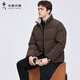 與狼共舞【燈芯絨】可拆卸毛領(lǐng)羽絨服男2025冬季新款加厚保暖男士外套7020 可可棕316 L (175)