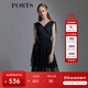 PORTS寶姿春夏新品女裝V-領(lǐng)無(wú)袖中長(cháng)連衣裙SM8D059MLN001 黑色 S (4)
