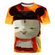 茶年（CHANIAN）魔丸衣服 胡巴哪吒敖丙表情包3D印花短袖男t恤女惡搞抽象魔丸魔童 TXD7663 XL 適合體重110-125斤