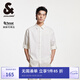 杰克·瓊斯（JACK&JONES）25年男裝七分袖襯衫男士夏季薄款柔軟高端短袖襯衣休閑寬松外穿 A06雪白色 M