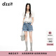 DZZIT地素短褲夏季夏季活力少女感牛仔褲女 藍色 M