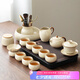 唐豐汝窯茶具整套帶茶盤(pán)功夫茶具套裝中式家用陶瓷泡茶壺蓋碗茶杯套裝