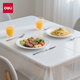得力（deli）一次性桌布厚實(shí)臺布30張裝餐桌塑料膜餐墊野餐布宴席家用年貨