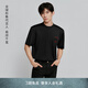 EMPORIO ARMANI/阿瑪尼官方旗艦【易烊千璽同款】男士萊賽爾棉短袖正肩T恤秋季 【萊賽爾棉】黑色-UC001 S (推薦：120-135斤)