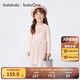 巴拉巴拉balaOne童裝兒童連衣裙女2025秋冬新款公主裙針織網(wǎng)紗裙 紅白色調00361 120