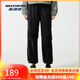斯凱奇（Skechers）閃穿褲子女秋季傘兵褲闊腿褲吸濕速干運動(dòng)褲降落傘褲 碳黑/0018 M
