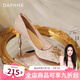 達(dá)芙妮（DAPHNE）水晶高跟鞋女2025新款婚鞋女金色蝴蝶結(jié)新娘鞋子女敬酒服伴娘鞋 香檳金【珠花款】 36
