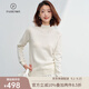 帕什【新款】羊絨衫女半高領(lǐng)加厚款100%山羊絨百搭針織毛衣PS-130 本白 M （90-105斤）