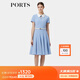 PORTS寶姿春季新品女裝少女感優(yōu)雅百褶連衣裙ALP8D075NWB011 大西洋藍(lán) M (6)