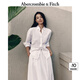 ABERCROMBIE & FITCH女裝25春夏經典小麋鹿亞麻混紡歐若風通勤長袖襯衫KI140-5081 白色 XS (160/84A)