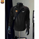 NBA VIBE2526巴塞羅那足球訓練服速干衣皇馬男半拉鏈出場(chǎng)服跑步運動(dòng)上衣 黑色半拉鏈長(cháng)袖四點(diǎn)G巴薩 XL 建議120-140斤