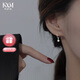 卡汐沐 S925銀耳圈女閃磚耳環(huán)女2025新款氣質(zhì)耳飾耳釘輕奢百搭小眾耳墜 閃閃小球耳環(huán)【禮盒裝】