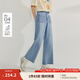 茵曼（INMAN）萊賽爾九分直筒牛仔褲2025夏季女裝新款百搭顯腿長(cháng)休閑褲子 牛仔藍 27