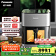 松下（Panasonic）多功能全景可視窗 家用全自動(dòng)無油大容量 無需翻面 空氣炸鍋 NF-HC500-S