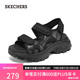 斯凱奇（Skechers）七夕禮物蜜糕鞋女鞋夏季踩屎感涼鞋厚底透氣沙灘鞋戶外鞋119876