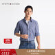 TOMMY HILFIGER【重磅牛津紡】秋冬男女純棉休閑度假風(fēng)格紋長(cháng)袖襯衫外套 寶藍格紋0MV S （推薦：120-135斤）
