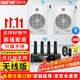 先科（SAST）有源無(wú)線(xiàn)藍牙壁掛音響套裝超市商鋪掛墻式會(huì )議室喇叭公共廣播音響背景音樂(lè )音箱組合一拖二 B1+N11