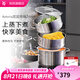 WMF福騰寶蒸鍋 不銹鋼湯蒸鍋復(fù)底湯鍋多用鍋具泡面鍋 電磁爐燃?xì)馔ㄓ?Astoria系列蒸鍋24cm 3層 24cm